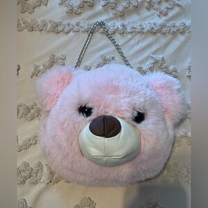 Pink Teddy Bear Plush Bag NWOT. 😻😻